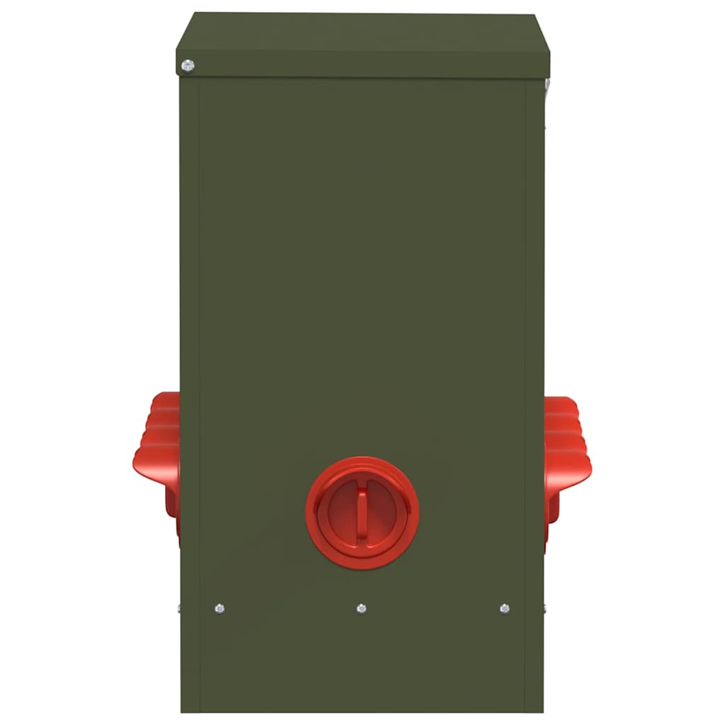 Feeder per pollo 2 pcs Verde oliva 60,5 x 29 x 51 cm