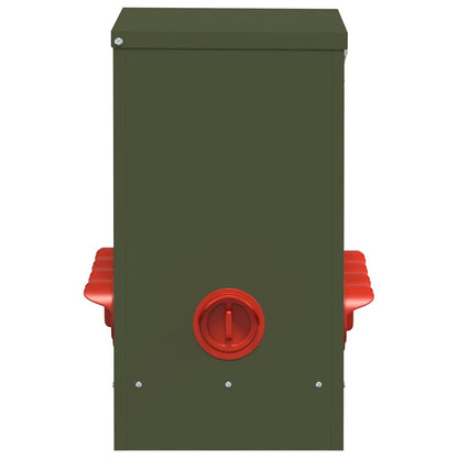 Feeder per pollo 2 pcs Verde oliva 60,5 x 29 x 51 cm