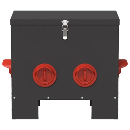 Feeder per pollo 2 pcs Nero 40,5 x 25 x 38 cm