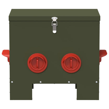 Feeder per pollo 2 pcs Verde oliva 40,5 x 25 x 38 cm