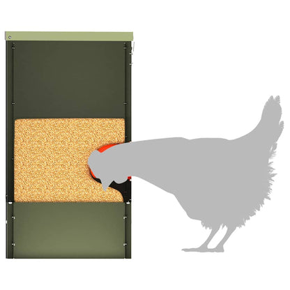 Feeder per pollo 2 pcs Verde oliva 40,5 x 25 x 38 cm