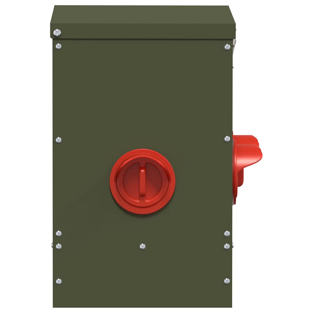 Feeder per pollo 2 pcs Verde oliva 40,5 x 25 x 38 cm