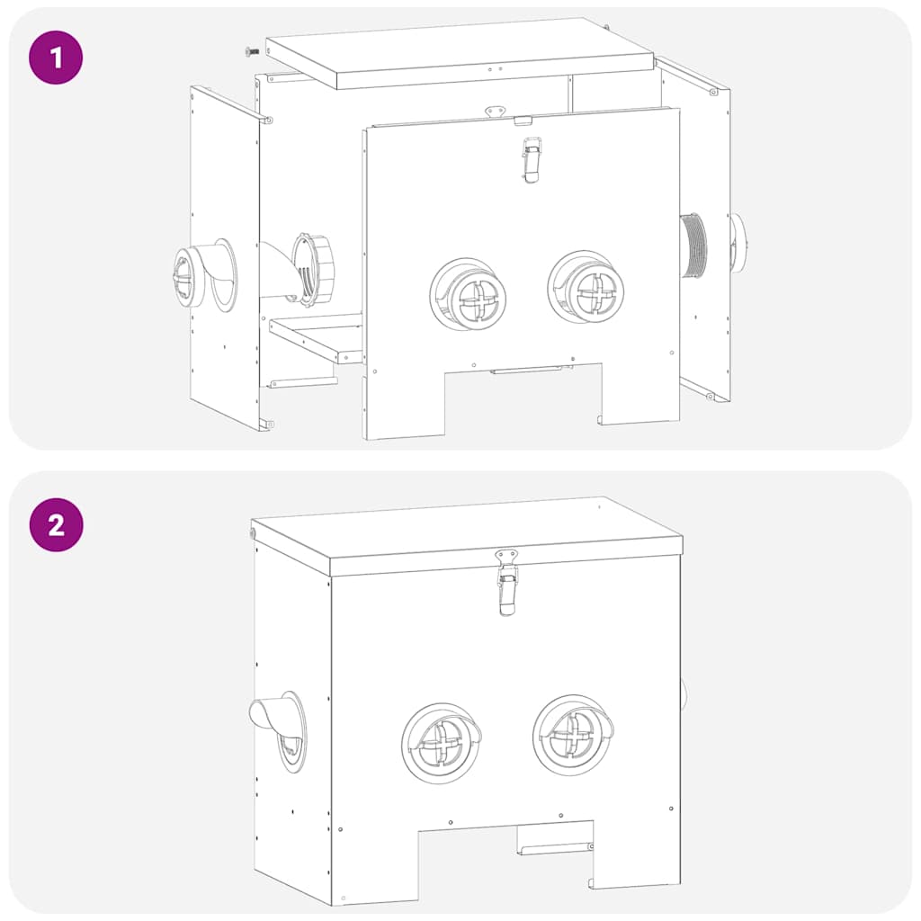 Feeder per pollo 2 pcs Argento 40,5 x 25 x 38 cm | homemem39