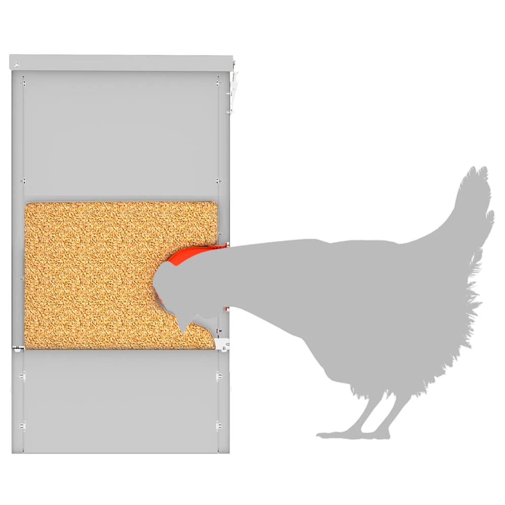 Feeder per pollo 2 pcs Argento 40,5 x 25 x 38 cm