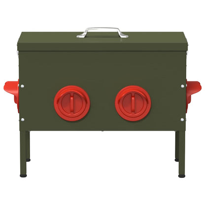 Feeder per pollo 2 pcs Verde oliva 41,5 x 20,5 x 33 cm