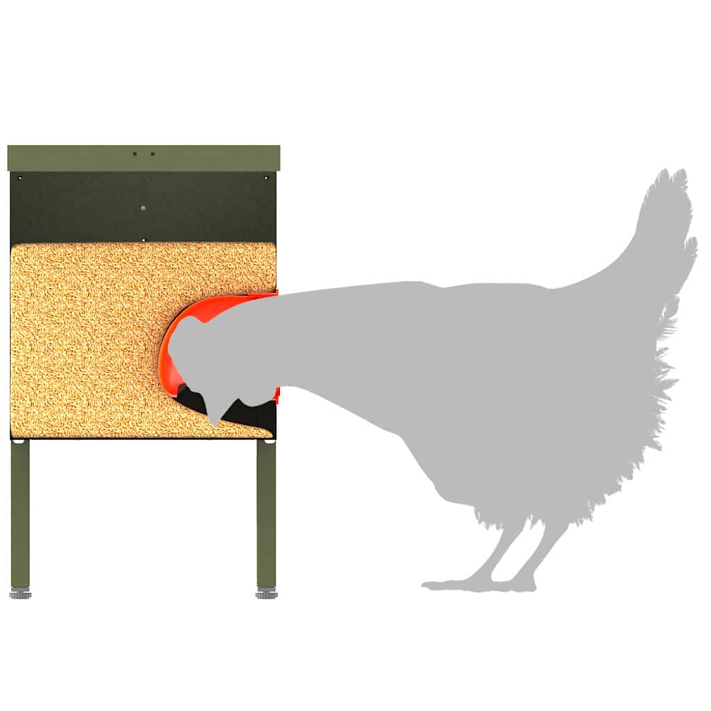 Feeder per pollo 2 pcs Verde oliva 41,5 x 20,5 x 33 cm