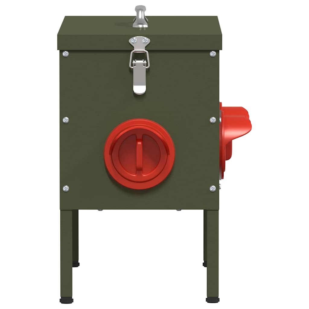 Feeder per pollo 2 pcs Verde oliva 41,5 x 20,5 x 33 cm