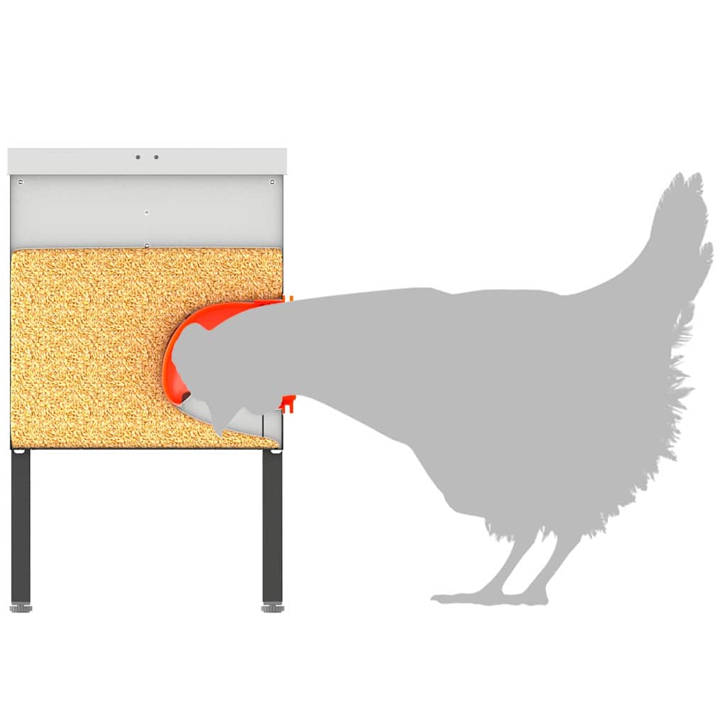 Feeder per pollo 2 pcs Argento 41,5 x 20,5 x 33 cm