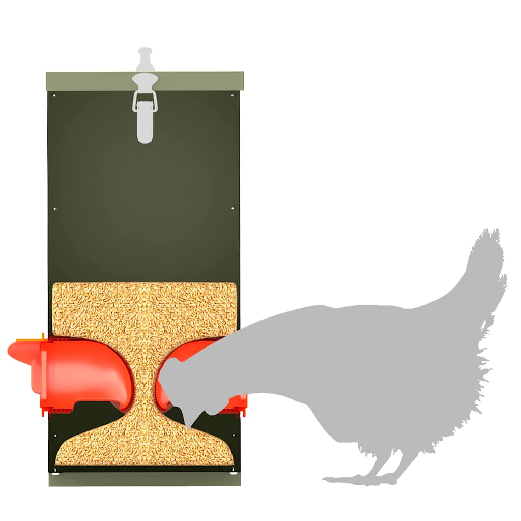 Feeder per pollo 2 pcs Verde oliva 32,5 x 20,5 x 43 cm | homemem39