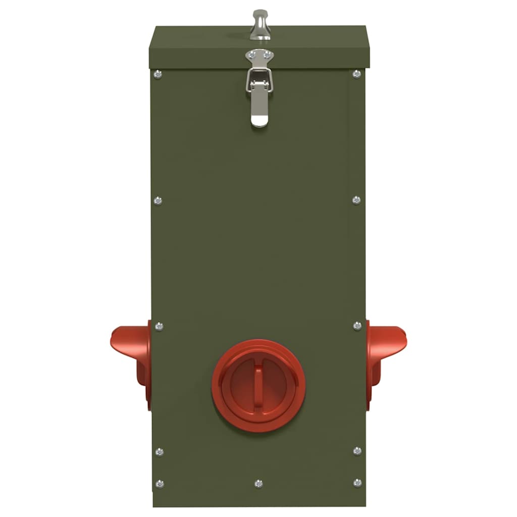 Feeder per pollo 2 pcs Verde oliva 32,5 x 20,5 x 43 cm