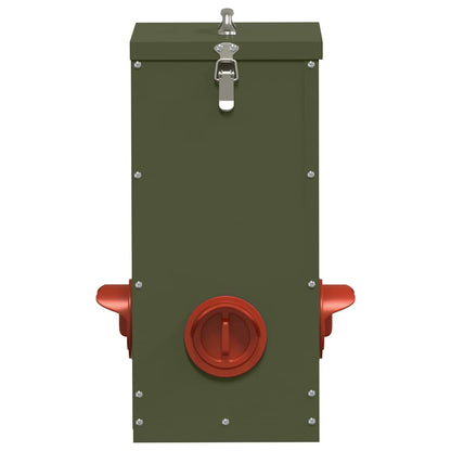 Feeder per pollo 2 pcs Verde oliva 32,5 x 20,5 x 43 cm