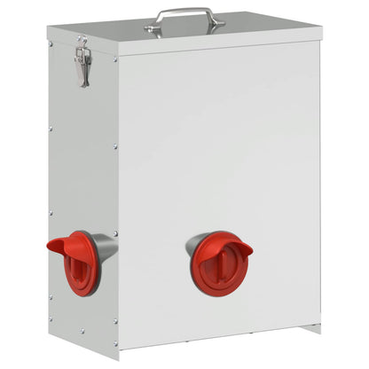 Feeder per pollo 2 pcs Argento 32,5 x 20,5 x 43 cm