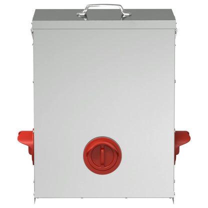 Feeder per pollo 2 pcs Argento 32,5 x 20,5 x 43 cm | homemem39