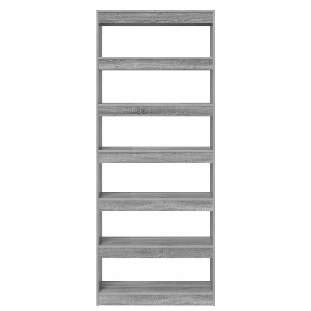 Armadio per Libri Grigio Sonoma 80 x 30 x 198 cm