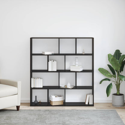 Armadio per Libri Rovere Nero 132 x 29 x 141,5 cm | homemem39