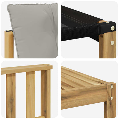 Set di divani da esterno 7 pz Bianco e Grigio Chiaro