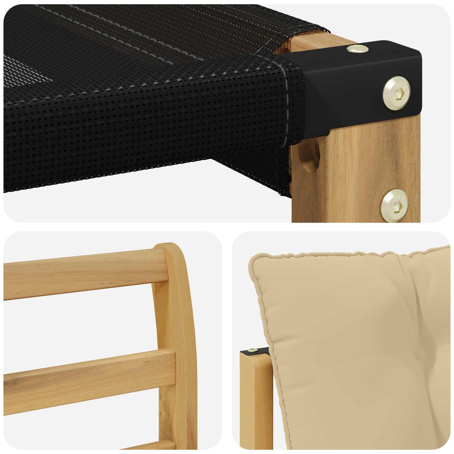 Set di divani da esterno 10 pz Bianco e Beige
