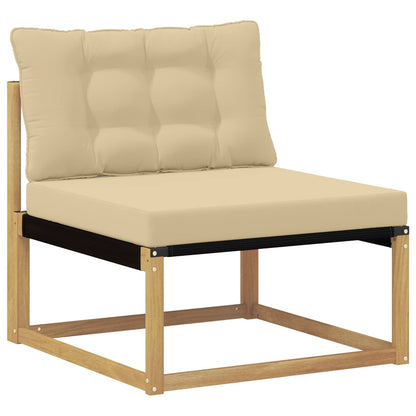 Set di divani da esterno 10 pz Bianco e Beige