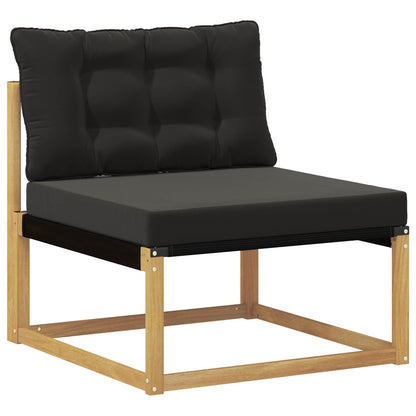 Set di divani da esterno 10 pz Bianco e Nero