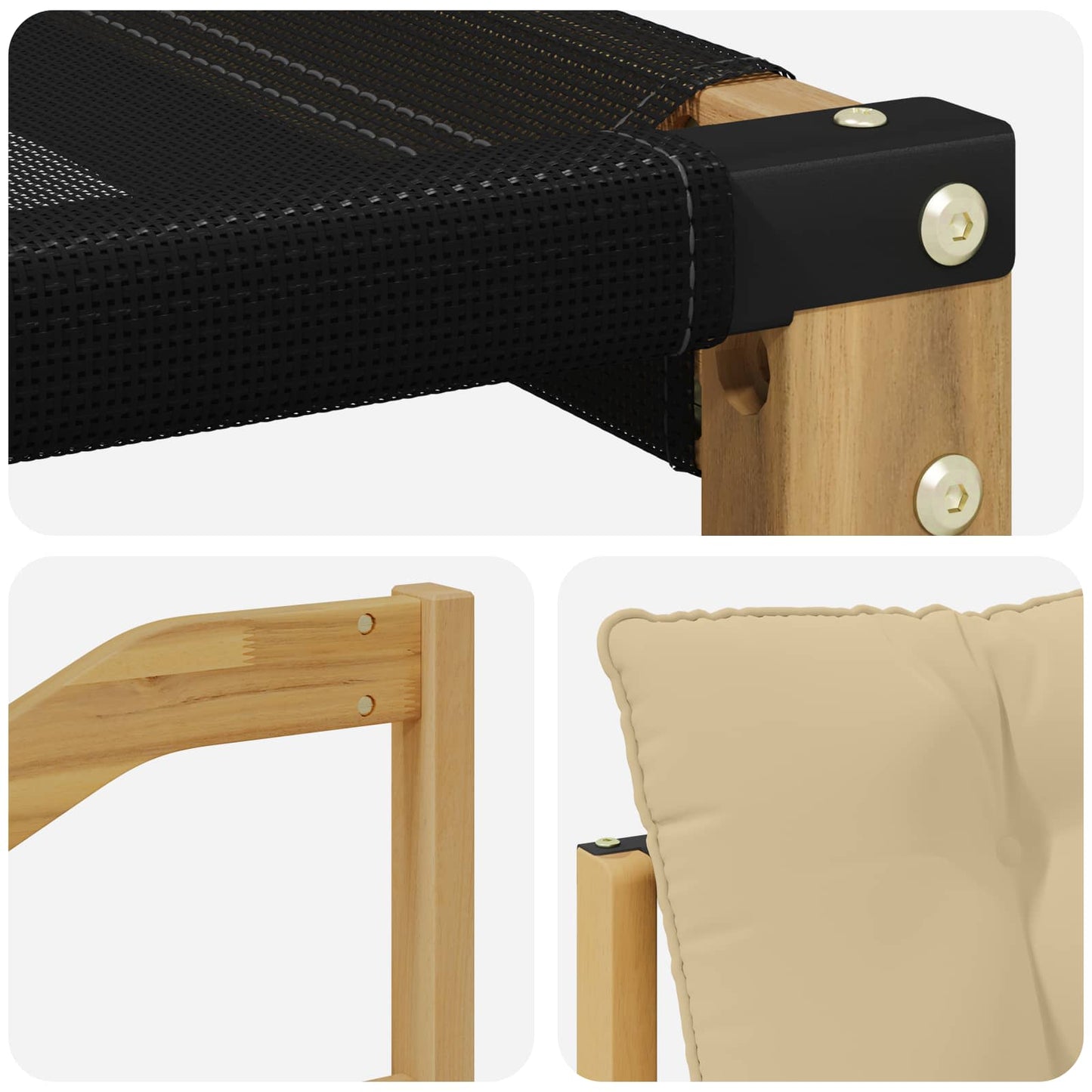 Set di divani da esterno 10 pz Bianco e Beige