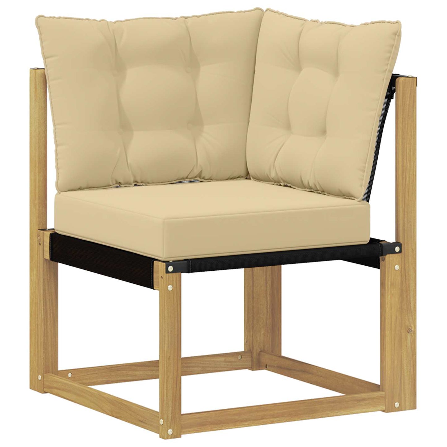 Set di divani da esterno 11 pz Bianco e Beige