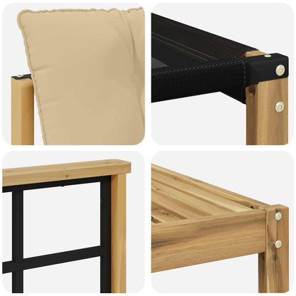 Set di divani da esterno 11 pz Bianco e Beige