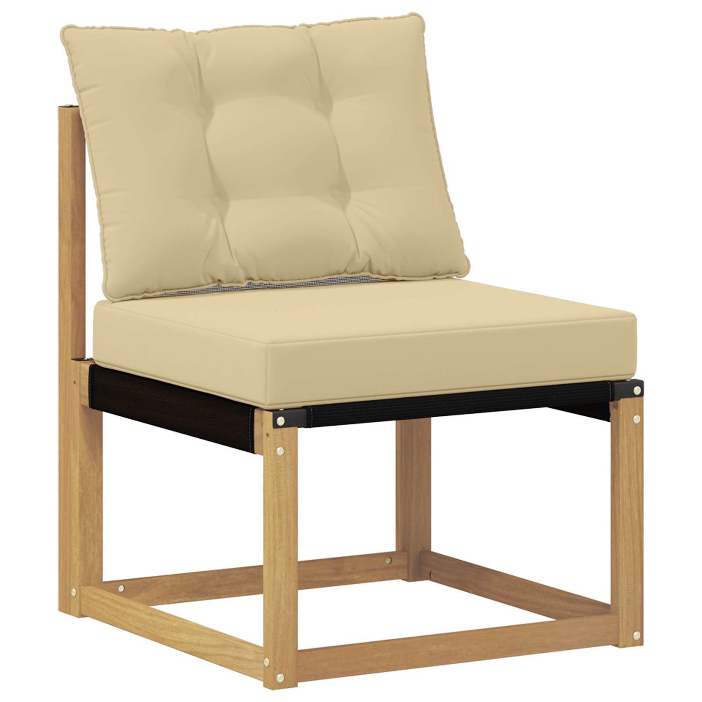 Set di divani da esterno 11 pz Bianco e Beige