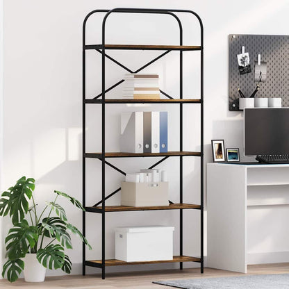 Libreria Rovere fumé 80 x 30 x 183 cm Legno multistrato