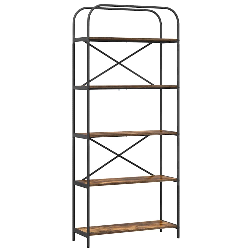 Libreria Rovere fumé 80 x 30 x 183 cm Legno multistrato