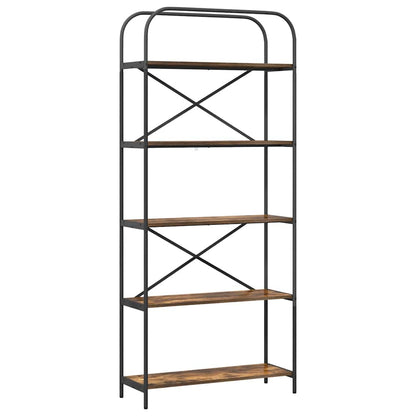 Libreria Rovere fumé 80 x 30 x 183 cm Legno multistrato