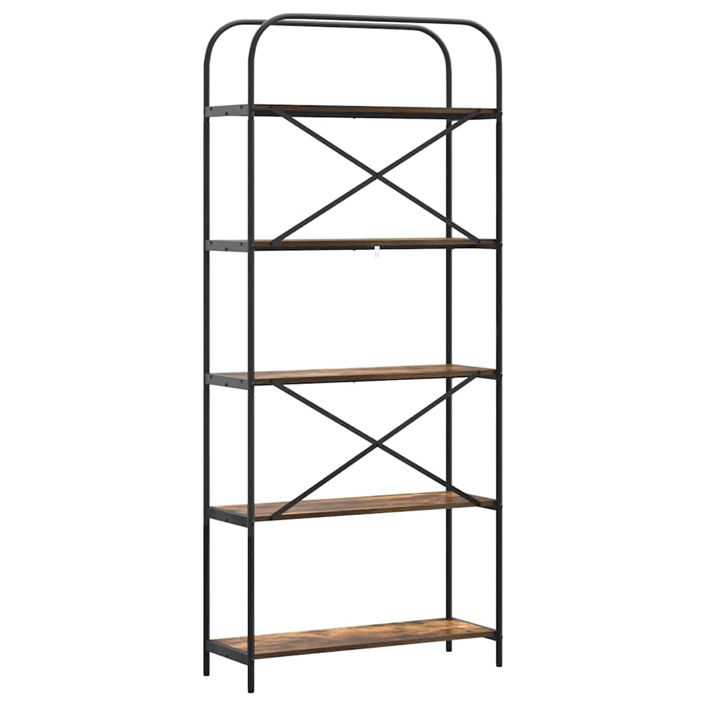 Libreria Rovere fumé 80 x 30 x 183 cm Legno multistrato