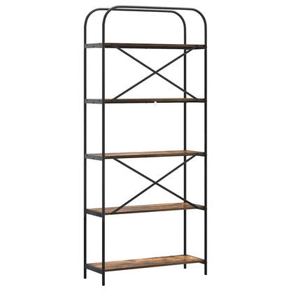 Libreria Rovere fumé 80 x 30 x 183 cm Legno multistrato