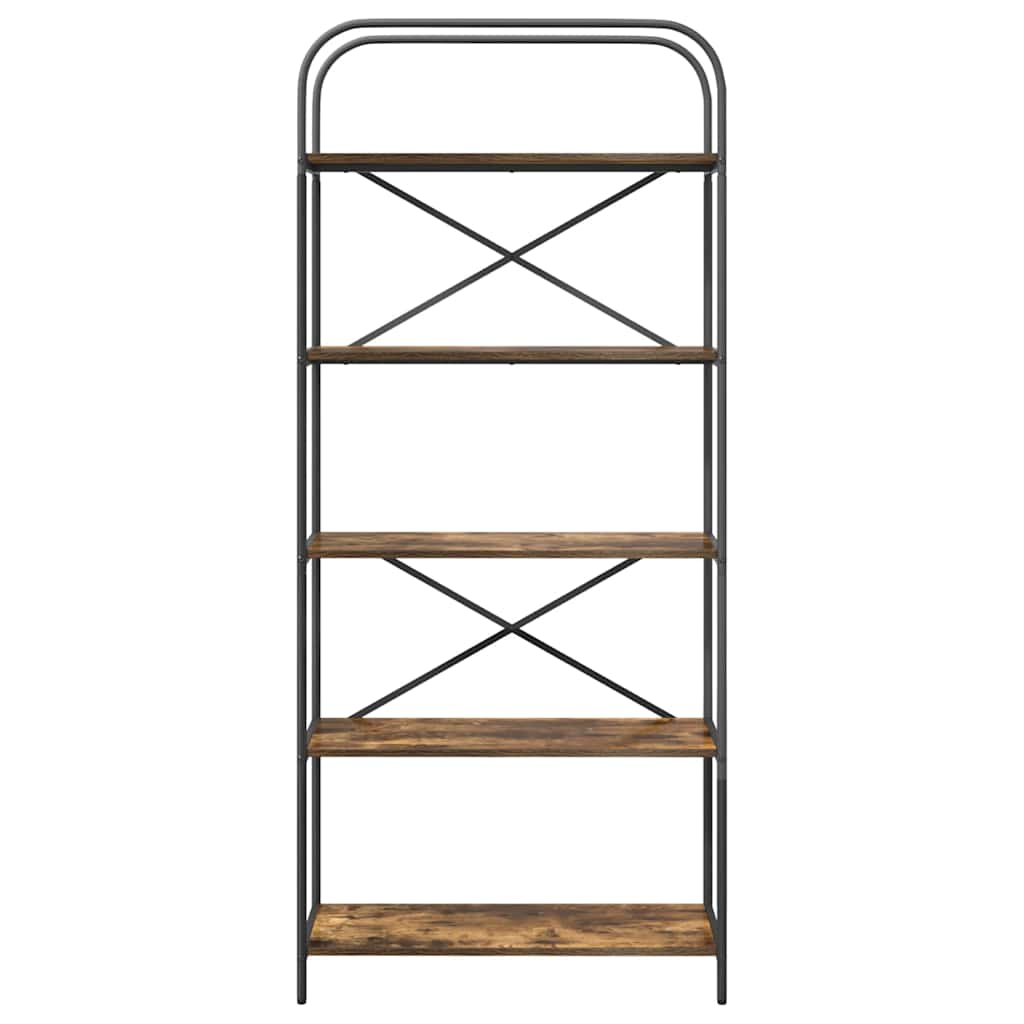 Libreria Rovere fumé 80 x 30 x 183 cm Legno multistrato