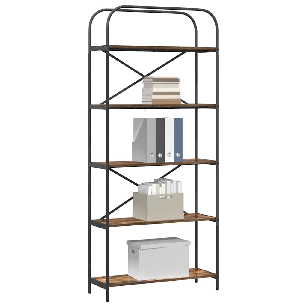 Libreria Rovere fumé 80 x 30 x 183 cm Legno multistrato