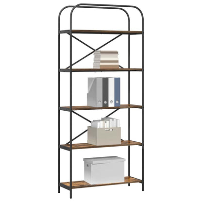 Libreria Rovere fumé 80 x 30 x 183 cm Legno multistrato