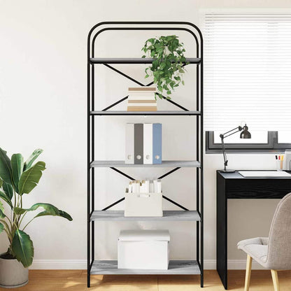 Libreria Grigio Sonoma 80 x 30 x 183 cm Legno multistrato