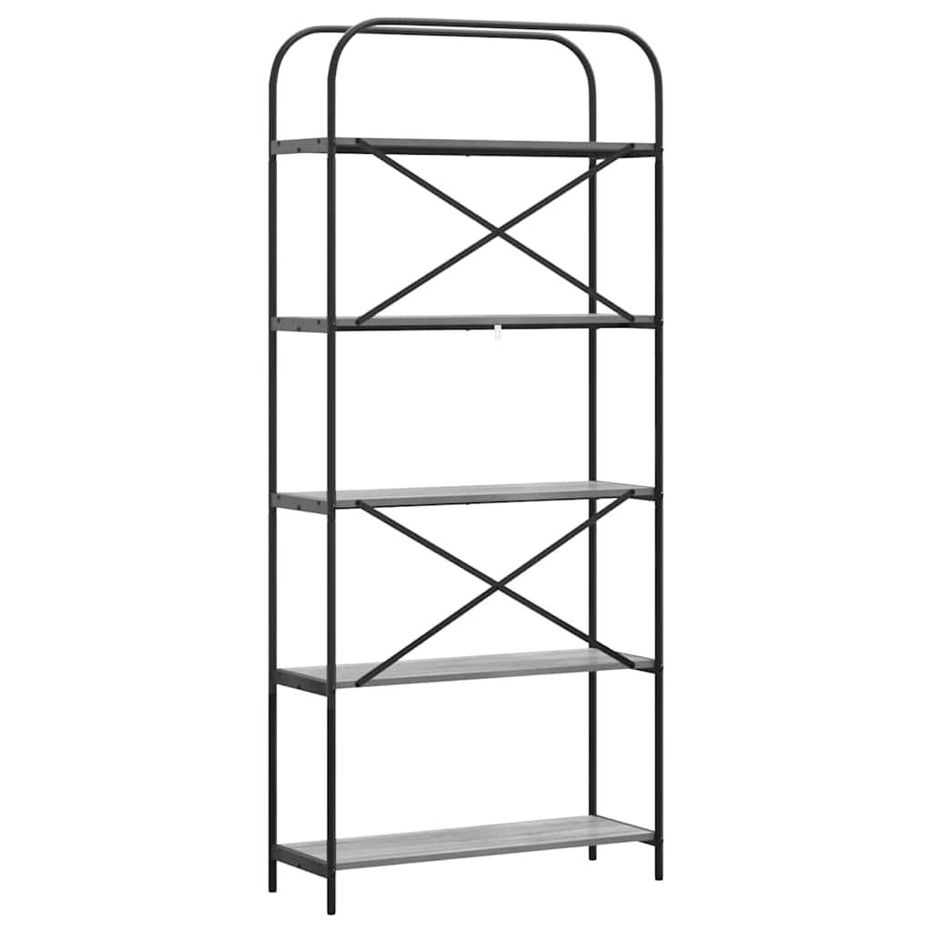 Libreria Grigio Sonoma 80 x 30 x 183 cm Legno multistrato