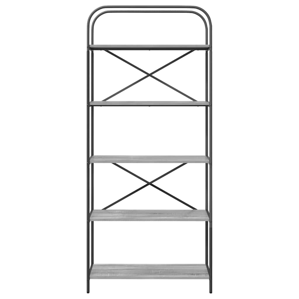 Libreria Grigio Sonoma 80 x 30 x 183 cm Legno multistrato