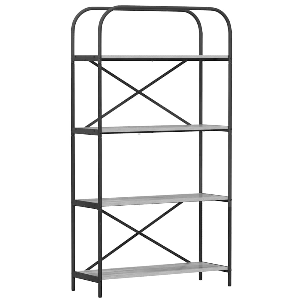 Libreria Grigio Sonoma 80 x 30 x 146 cm Legno multistrato