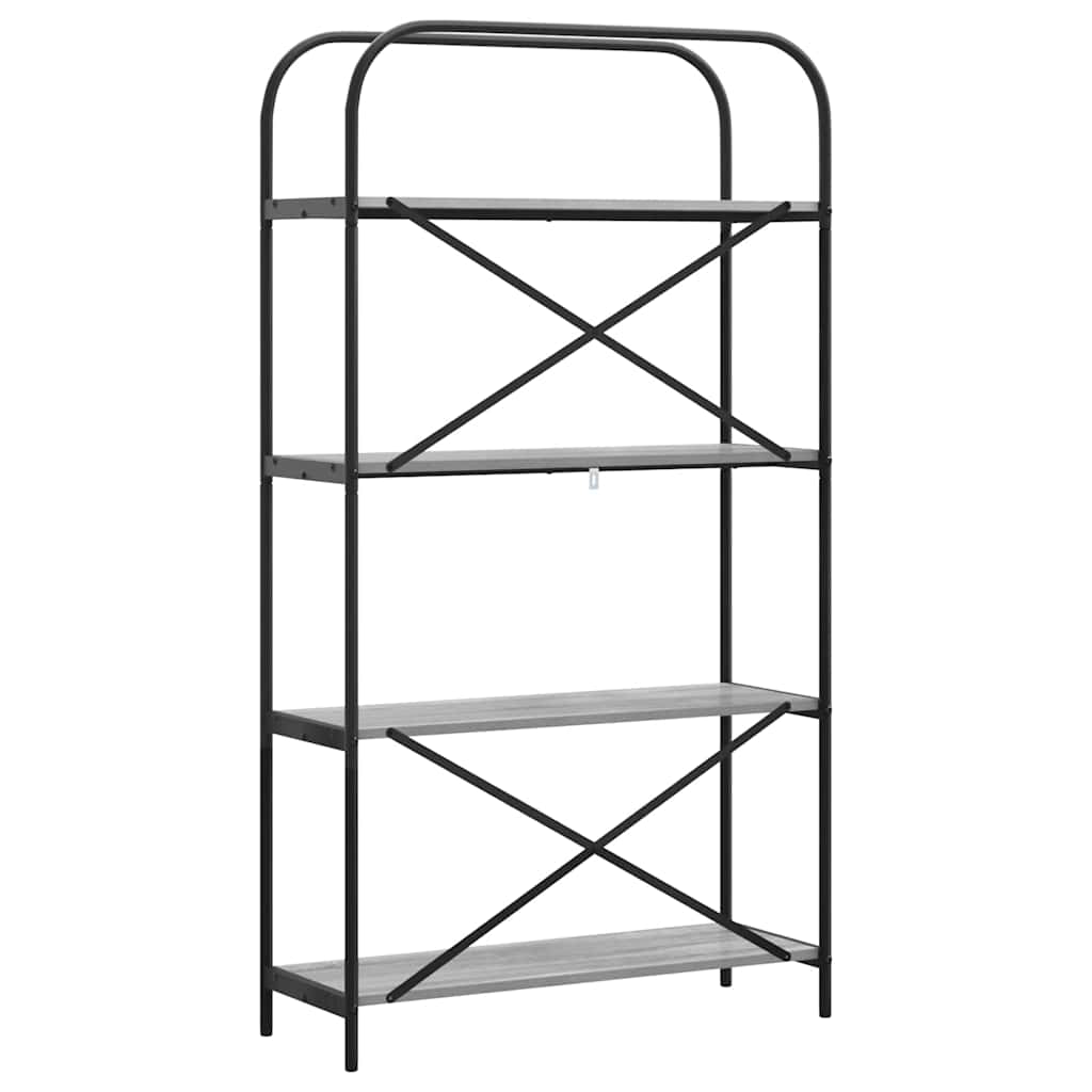 Libreria Grigio Sonoma 80 x 30 x 146 cm Legno multistrato