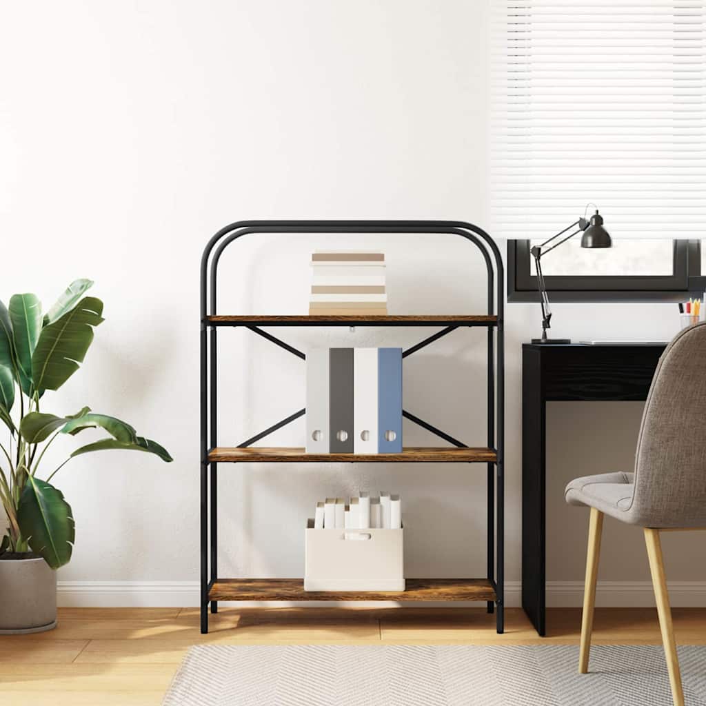 Libreria Rovere fumé 80 x 30 x 109 cm Legno multistrato