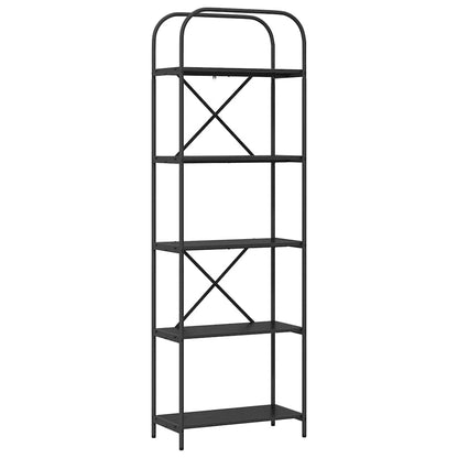 Libreria Rovere Nero 60 x 30 x 183 cm Legno multistrato