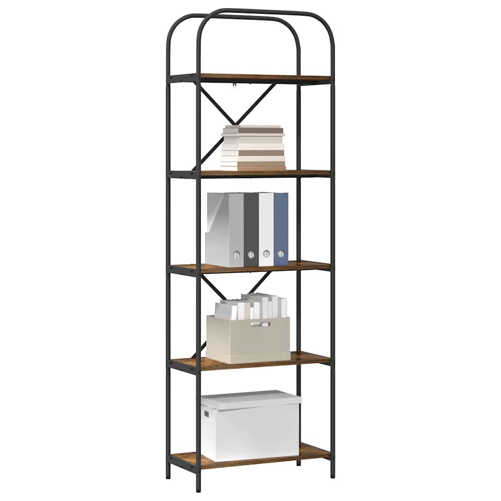 Libreria Rovere fumé 60 x 30 x 183 cm Legno multistrato