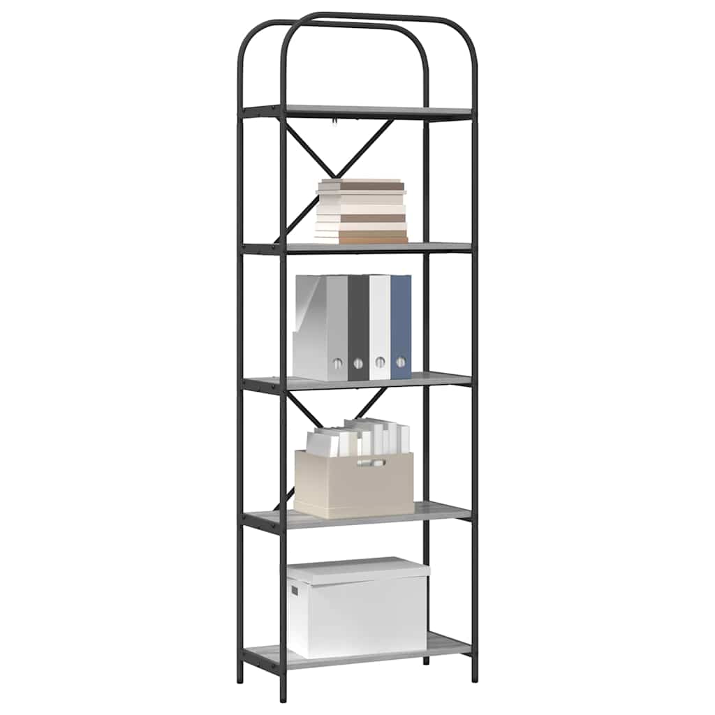 Libreria Grigio Sonoma 60 x 30 x 183 cm Legno multistrato