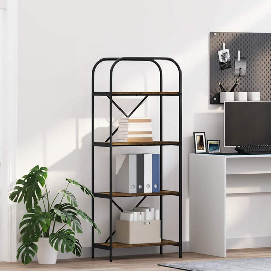 Libreria Rovere fumé 60 x 30 x 146 cm Legno multistrato