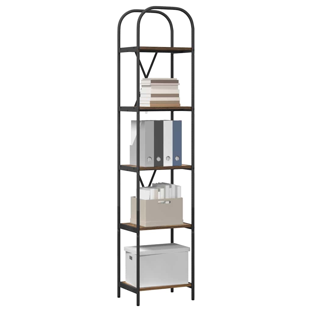 Libreria Rovere fumé 40 x 30 x 183 cm Legno multistrato