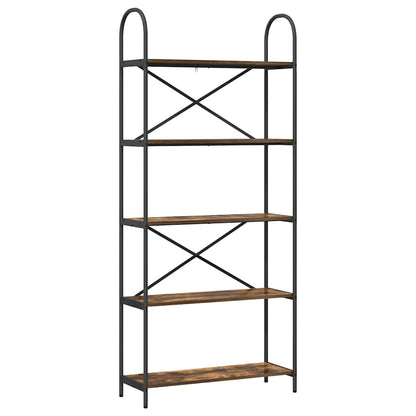 Libreria Rovere fumé 80 x 30 x 183 cm Legno multistrato