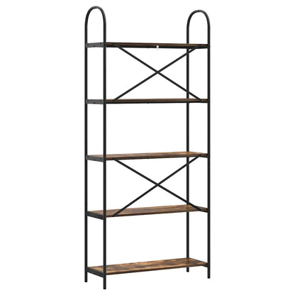 Libreria Rovere fumé 80 x 30 x 183 cm Legno multistrato