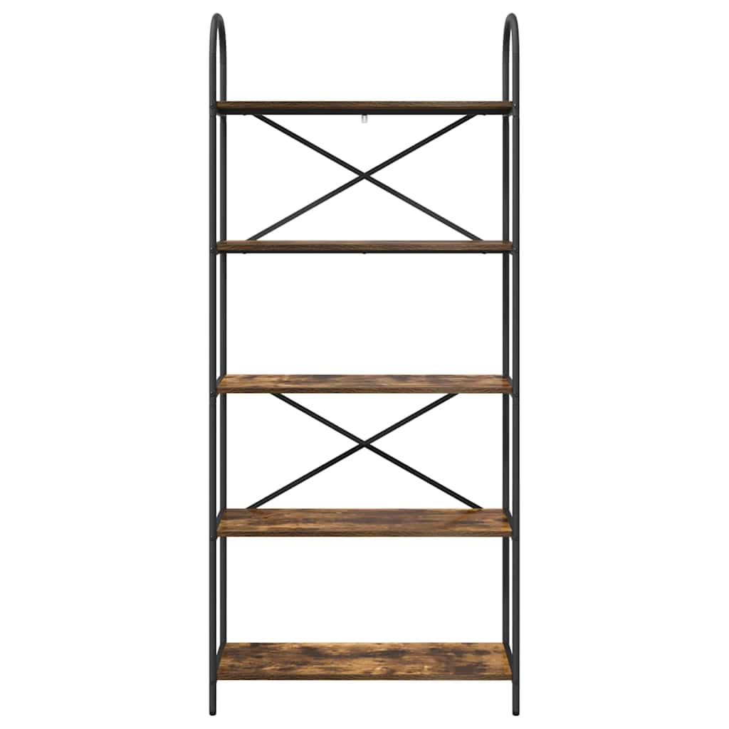 Libreria Rovere fumé 80 x 30 x 183 cm Legno multistrato