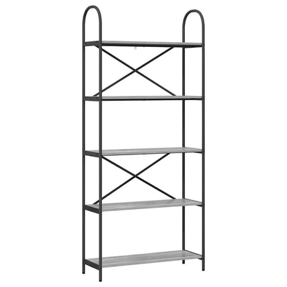 Libreria Grigio Sonoma 80 x 30 x 183 cm Legno multistrato